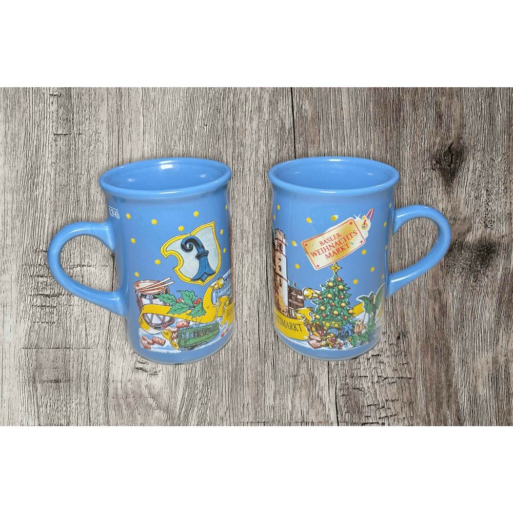 German Christmas market coffee‎ mug set no chips or cracks